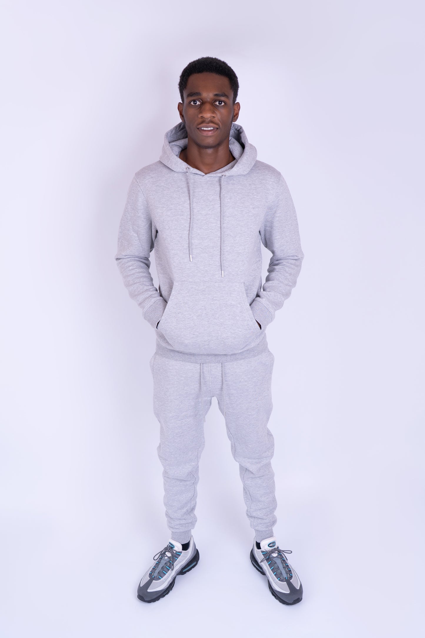 Blank Tapered Tracksuit Set (Grey)